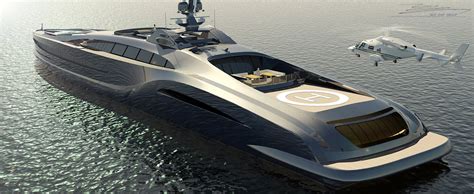 luxury yacht with helicopter.